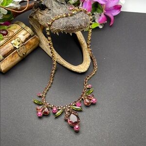 High end vintage rhinestone necklace🔥 A42